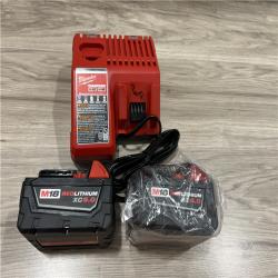 AS-IS Milwaukee M18 REDLITHIUM XC5.0 Battery Starter Kit â€“ (2) 5.0Ah Batteries & M18/M12 Charger  2.5X Runtime  REDLINK Intelligence  Cold Weather Perform