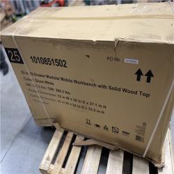 DALLAS LOCATION - Husky Modular Tool Storage 52 in. W White Mobile Workbench Cabinet