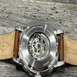 AS-IS Townsman Brown Leather Strap Watch 48mm - Brown - Fossil Watches