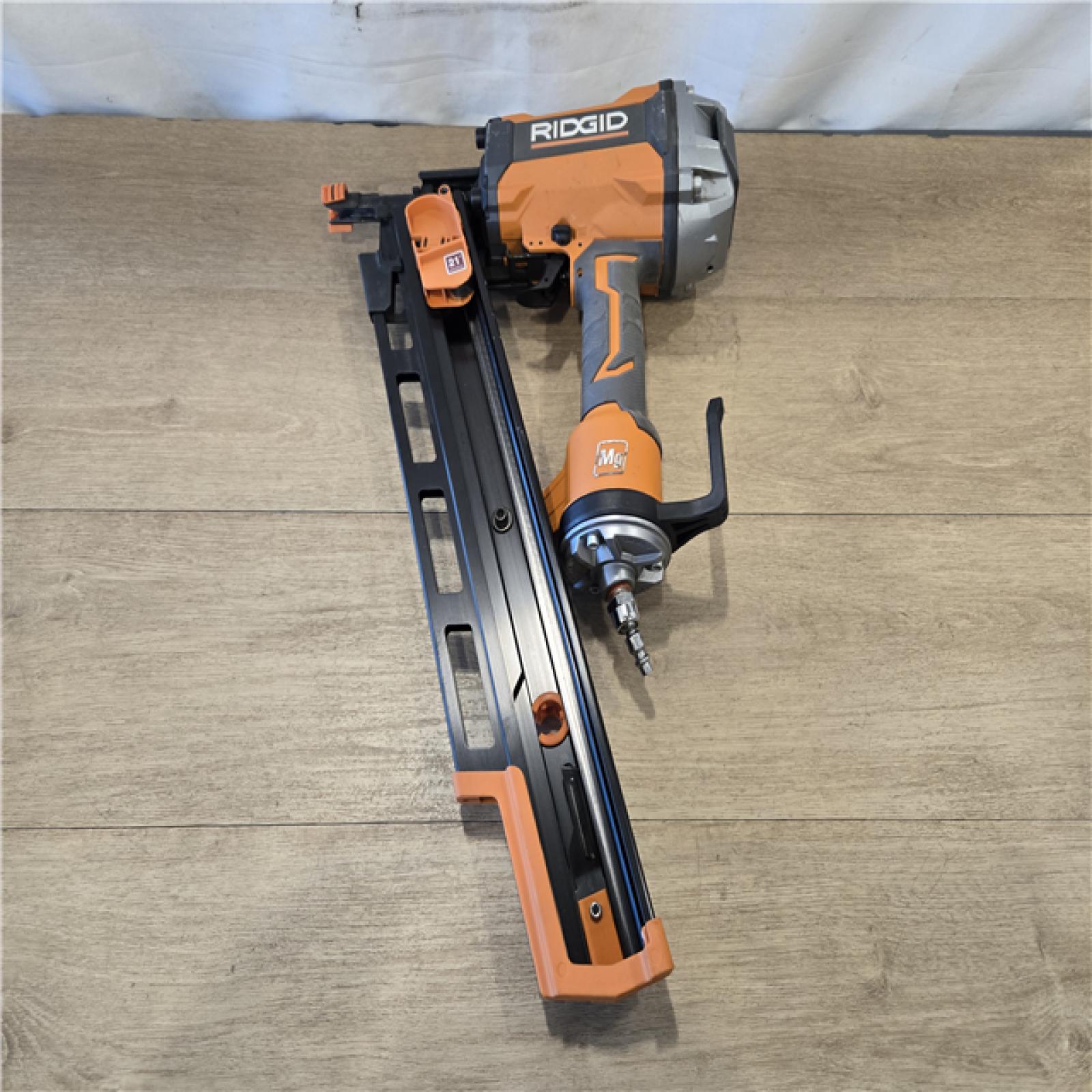 AS-IS Ridgid 21-Degree 3-1/2 in. Round Head Framing Nailer (Tool-Only)