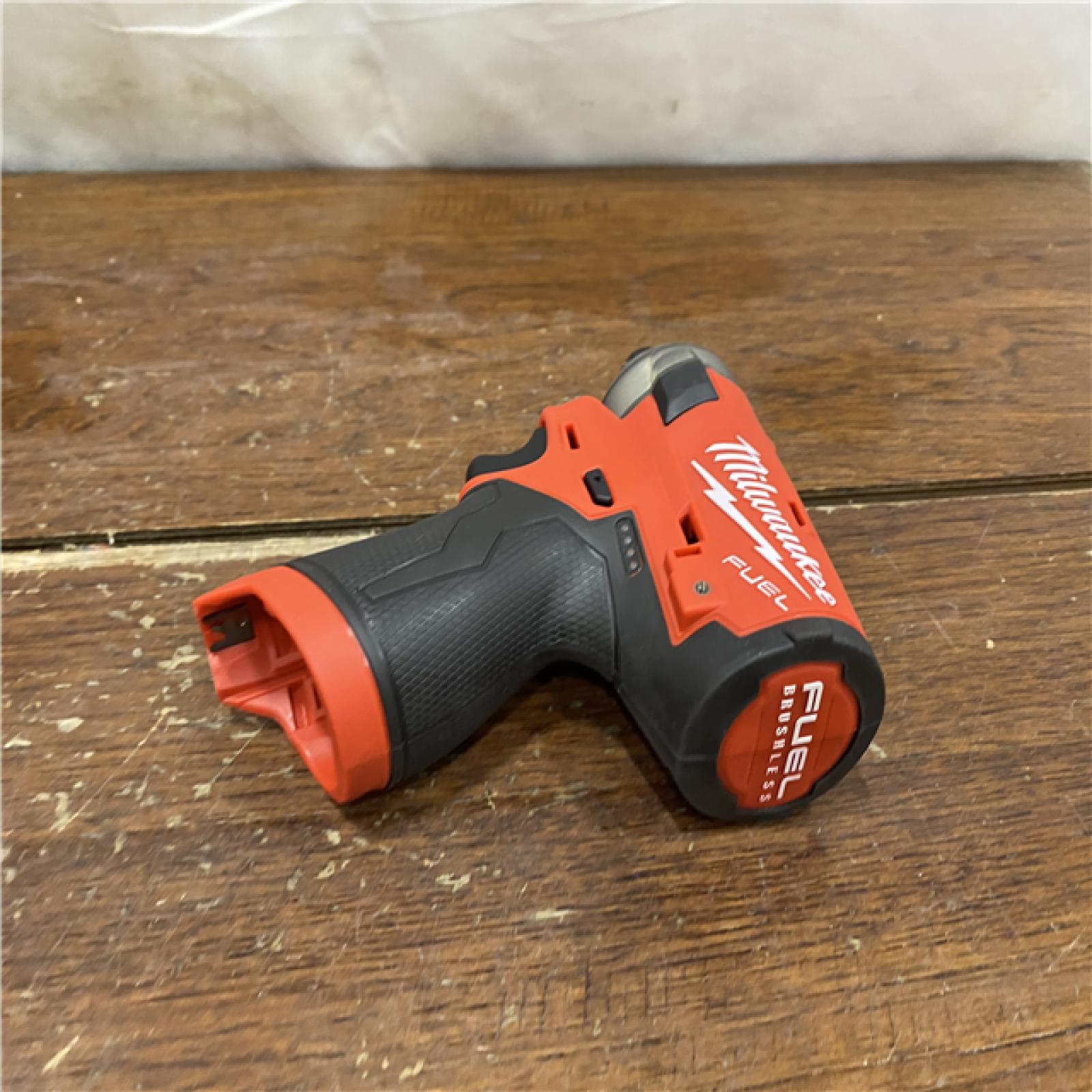 AS-IS M12 FUEL SURGE 12V Lithium-Ion Brushless Cordless 1/4 in. Hex Impact Driver Compact Kit W/Two 2.0Ah Batteries, Bag