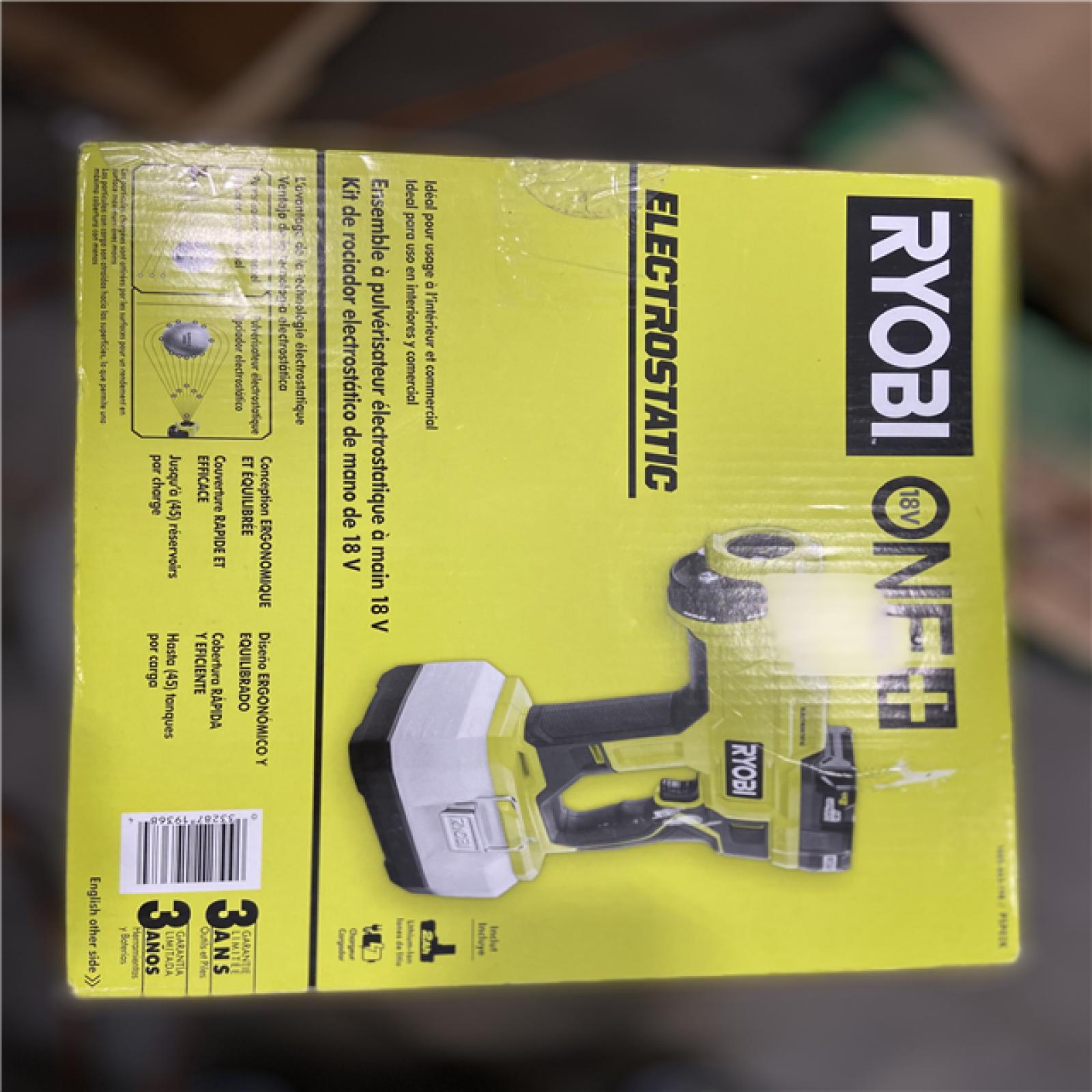 NEW! - Ryobi ONE+ 18V Cordless Handheld Electrostatic Sprayer Kit