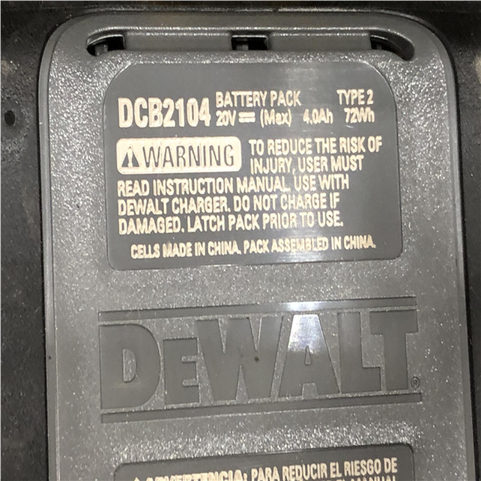 AS-IS DEWALT 20V XR Lithium-Ion Starter Pack with 8.0 Ah and 4.0 Ah Battery Packs and Charger