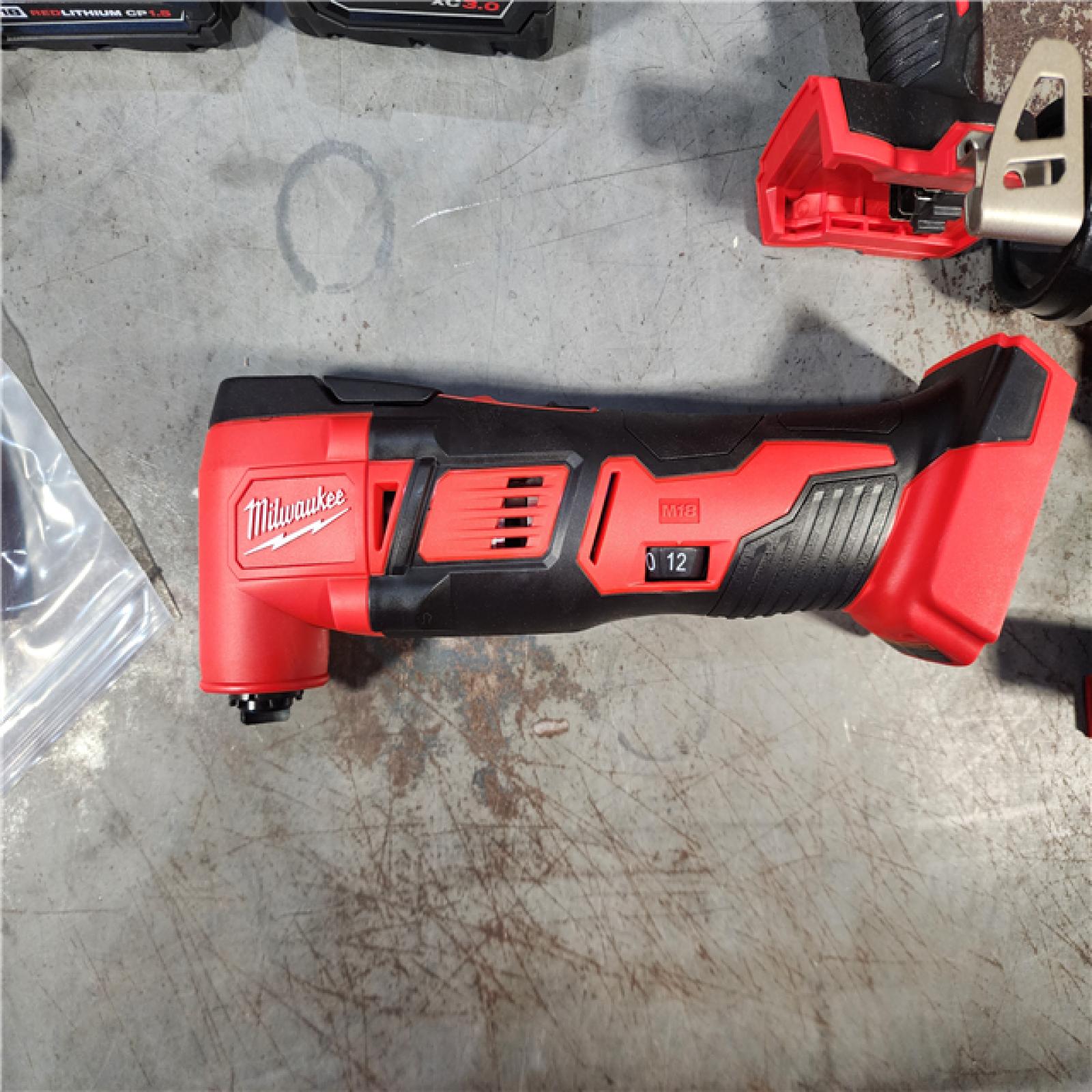 HOUSTON LOCATION - AS-IS (APPEARS LIKE NEW) M18 18V Lithium-Ion Cordless Combo Kit (5-Tool) with (2) Batteries, Charger and Tool Bag