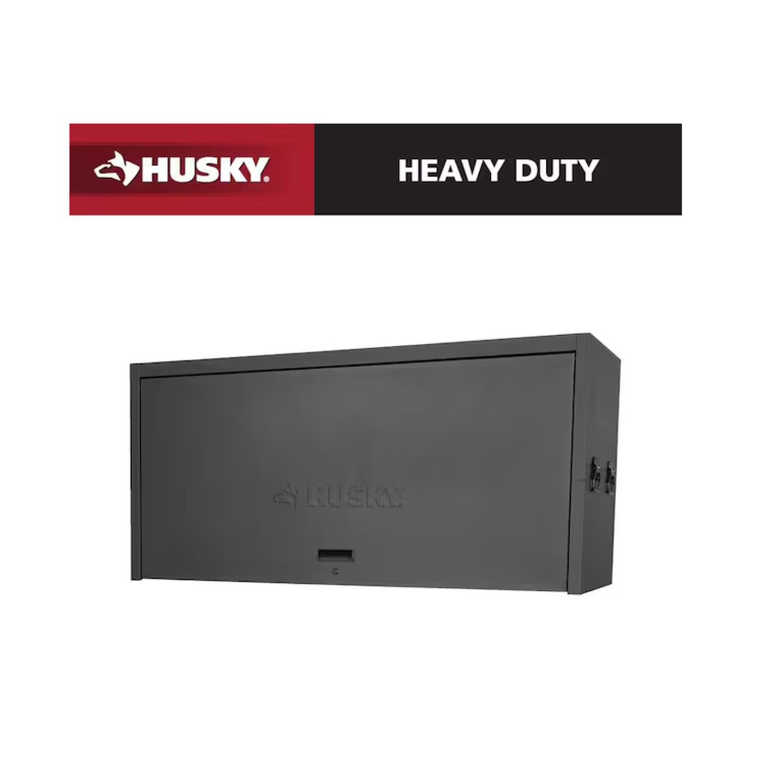 DALLAS LOCATION - AS-IS Husky Modular Tool Storage Heavy Duty 62 in. W x 24 in. D Matte Black Top Tool Chest