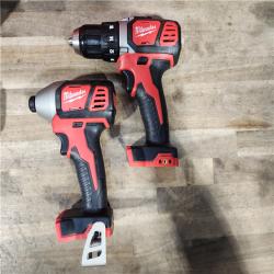 HOUSTON LOCATION - AS-IS Milwaukee 18V Cordless Brushed 2-Tool Drill/Driver and Impact Driver Kit