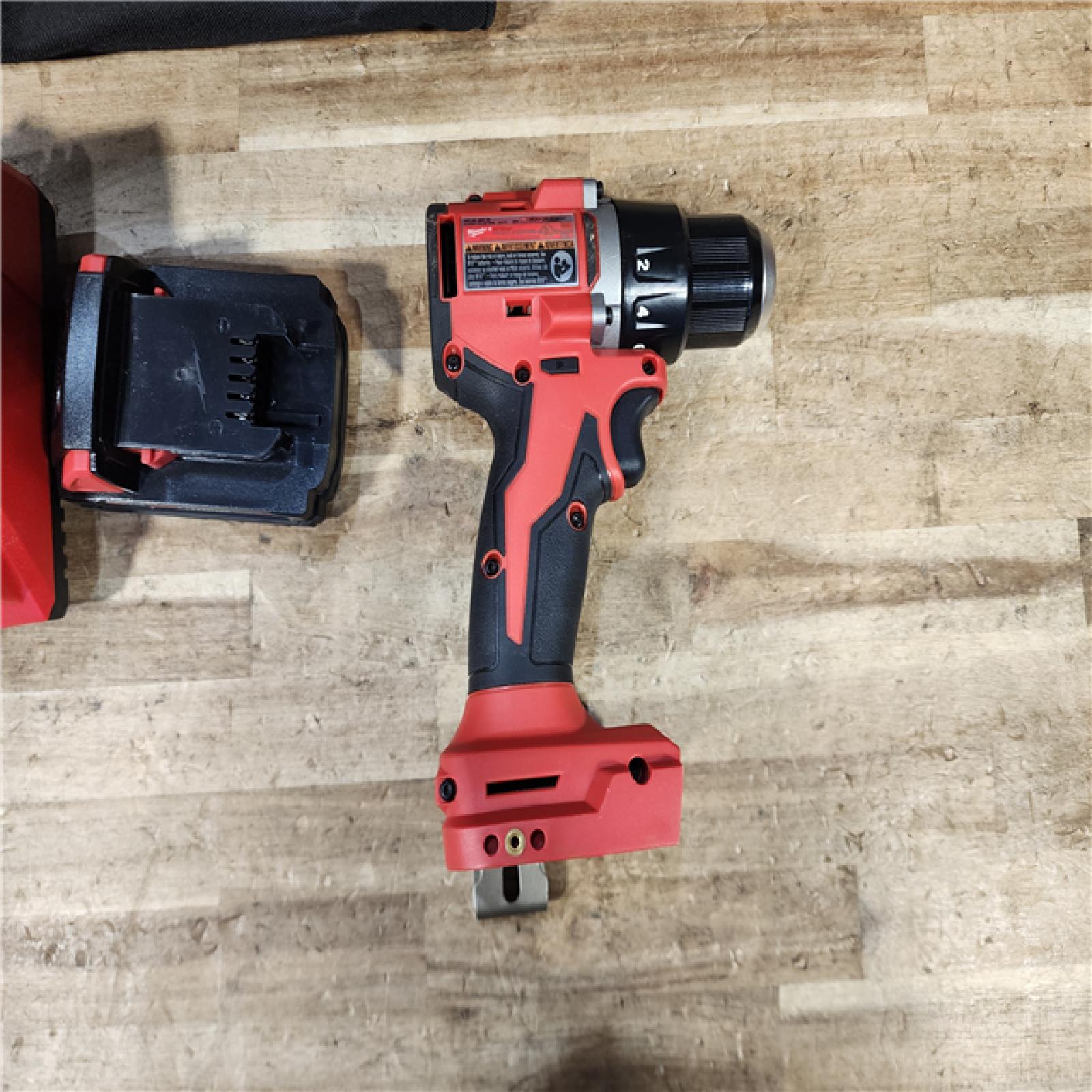 HOUSTON LOCATION - AS - IS Milwaukee 18V Lithium-Ion Brushless Cordless 1/2 in. Compact Drill/Driver with kit