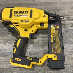 AS-IS DEWALT 20V MAX XR Lithium-Ion Electric Cordless 18-Gauge Brad Nailer (Tool Only)