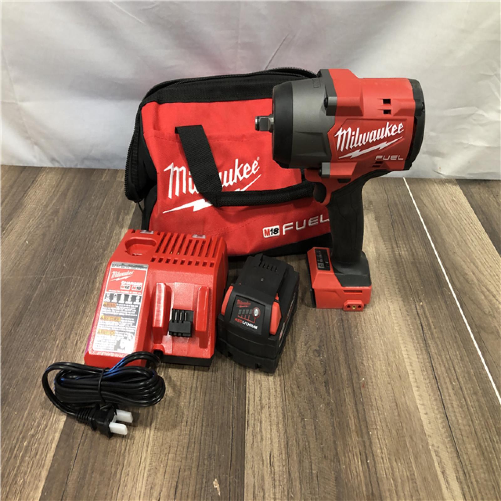 AS-IS Milwaukee FUEL 18V Lithium-Ion Brushless Cordless 1/2 in. Impact Wrench w/Friction Ring Kit