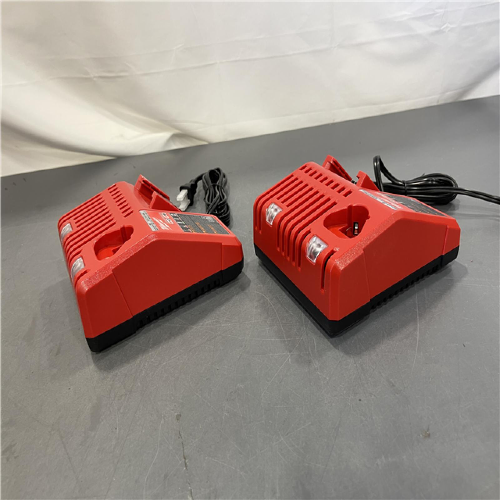 AS-IS - Milwaukee M12 or M18 18V and 12V Multi Voltage Lithium Ion Battery Charger (Set of 2)