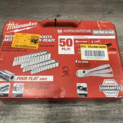 NEW - Milwaukee 1/4 in. Drive SAE/Metric Ratchet and Socket Mechanics Tool Set (50-Piece)