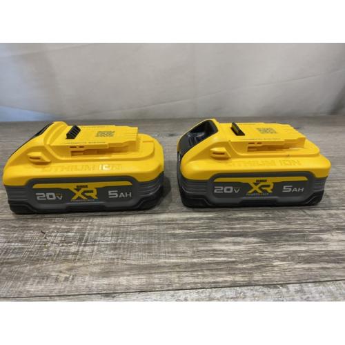 AS-IS DEWALT 20V MAX XR POWERSTACK Lithium-Ion 5.0Ah Battery (2 -Pack)