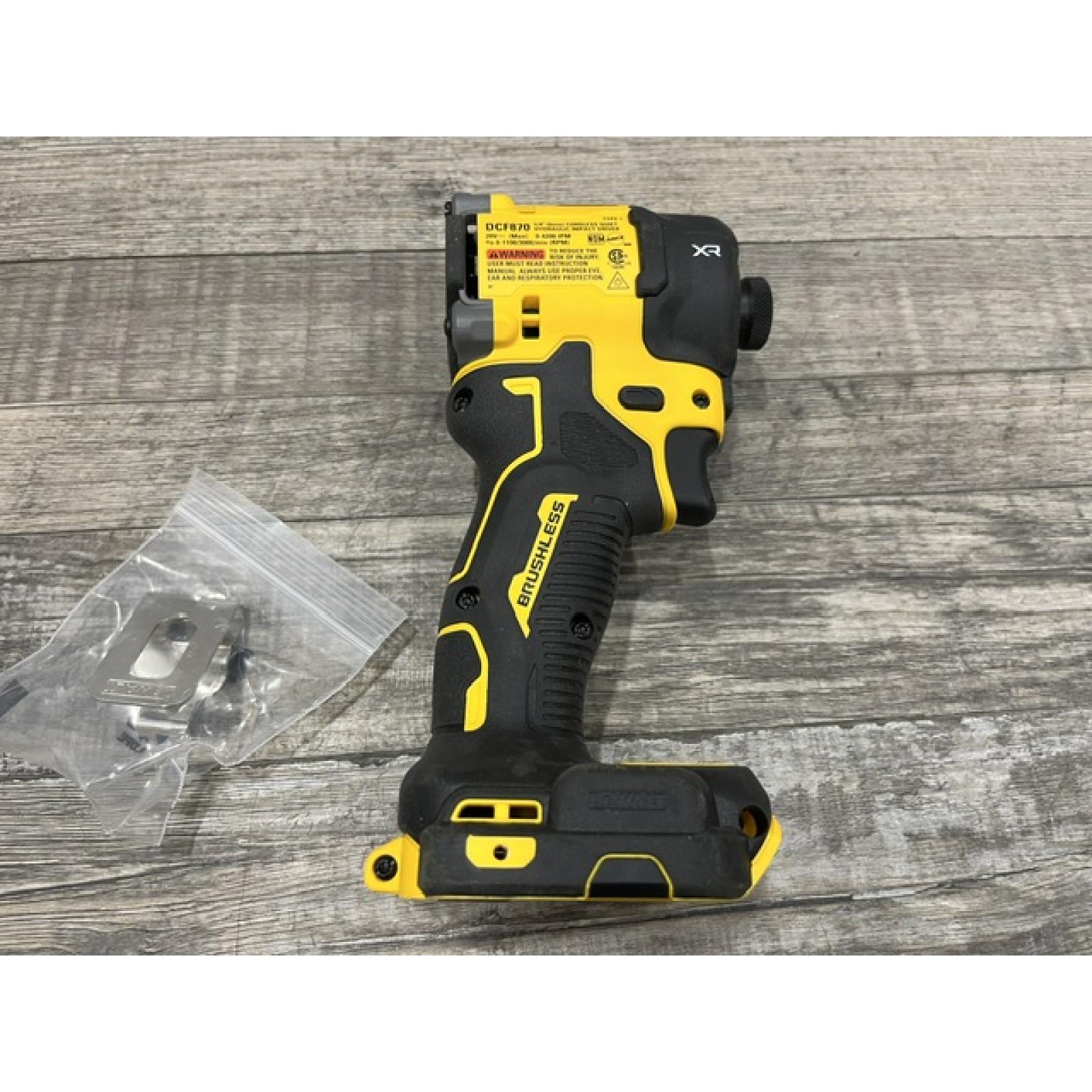 AS-IS DEWALT 20V XR Brushless Cordless 1/4 in. Quiet Hydraulic Impact Driver (Tool-Only)