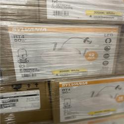DALLAS LOCATION - Integrated LED 4 in. Retro Fit 3000K 550 Lumen Dimmable Recessed Light White  Wet Rated (12-Pack) PALLE-(140 CASES)