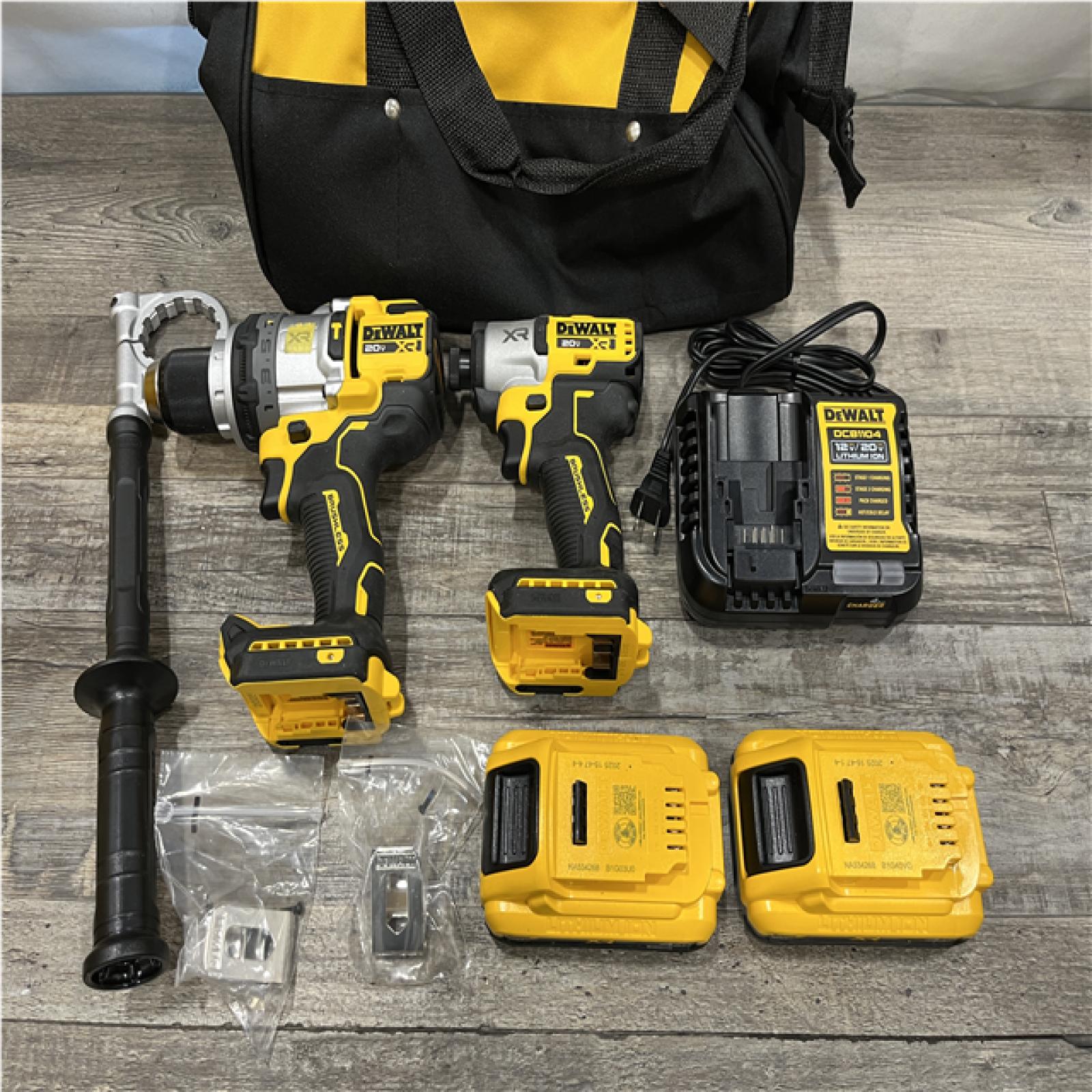 AS-IS DEWALT 20V XR Lithium-Ion Cordless Brushless 1/2 in. Drill/Driver Kit