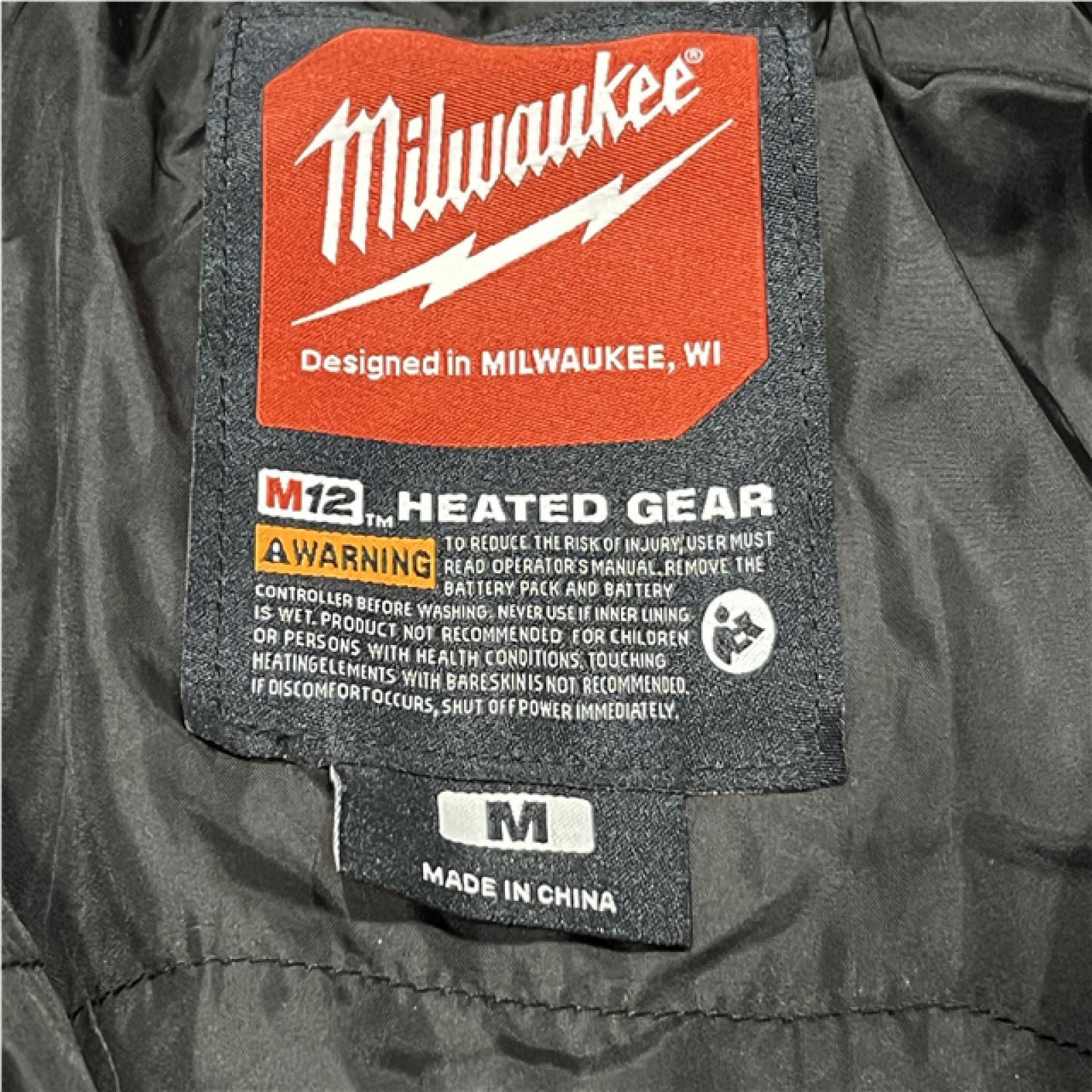 AS-IS Milwaukee Men's Medium 12V Lithium-Ion Cordless AXIS Black Heated Jacket Kit