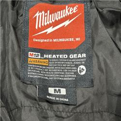 AS-IS Milwaukee Men's Medium 12V Lithium-Ion Cordless AXIS Black Heated Jacket Kit