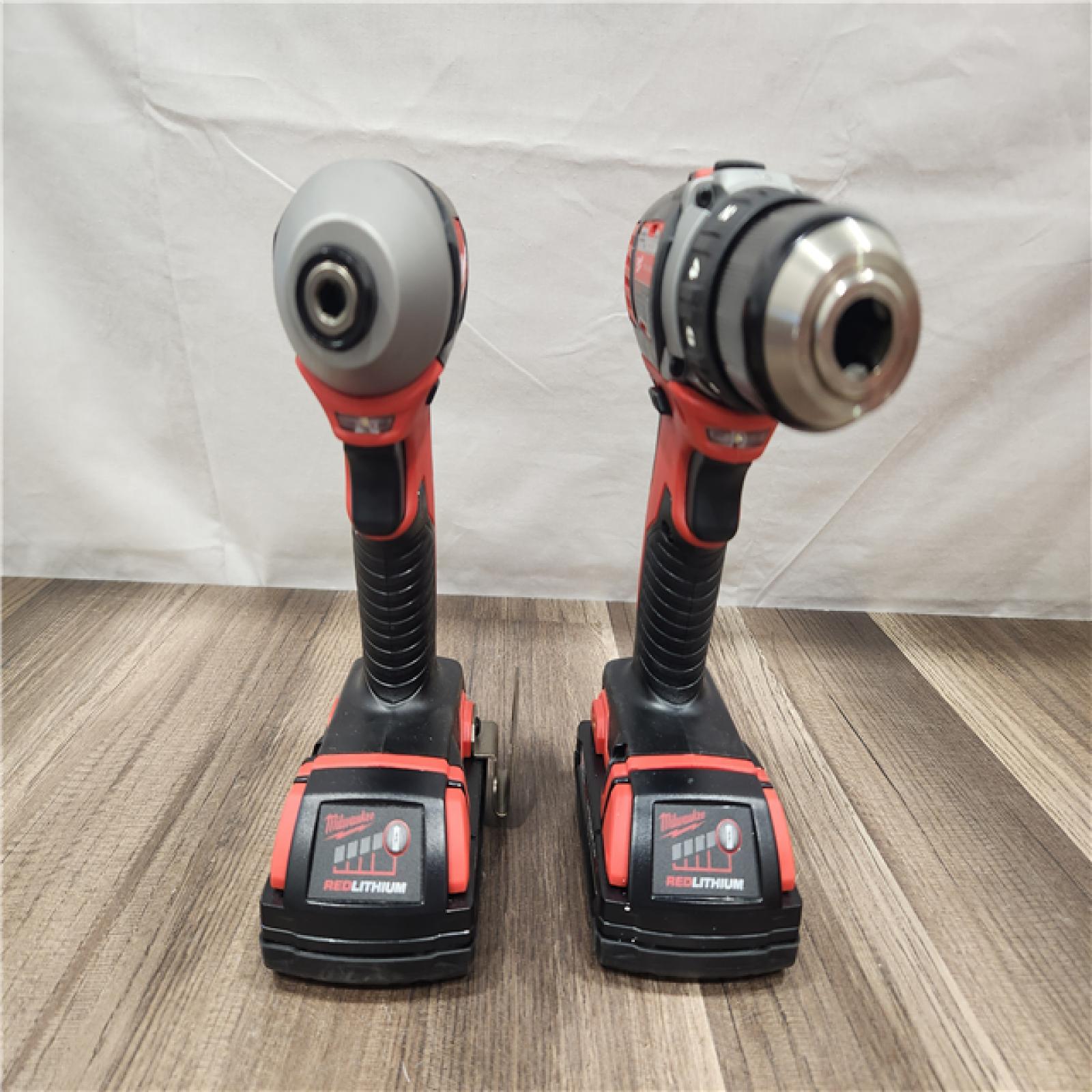 AS-IS- Milwaukee 18V Cordless Brushed 2-Tool Drill/Driver and Impact Driver Kit