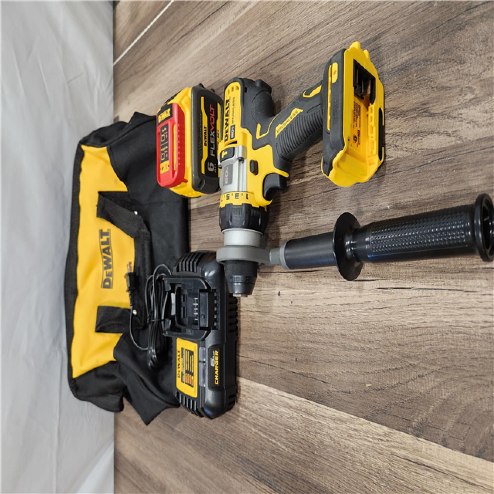 GOOD DEWALT 20V MAX Lithium Ion Cordless Brushless 1/2 in. Hammer Drill/Driver W/FLEXVOLT ADVANTAGE & FLEXVOLT 6Ah & 9Ah Batteries