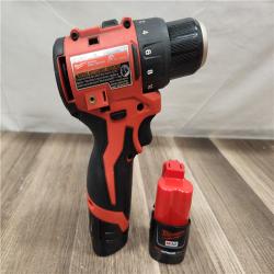 AS-IS- Milwaukee Tool M12 3/8 in. Brushless Cordless Drill/Driver Kit (Battery & Charger)