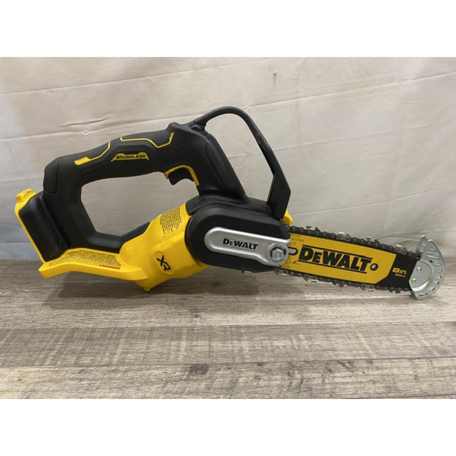 AS-IS DEWALT 20V MAX 8 in. Brushless Cordless Battery Powered Pruning Chainsaw (Tool Only)