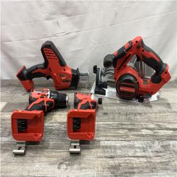 AS-IS Milwaukee 18-Volt Lithium-Ion Brushless Cordless (4-Tool) Combo Kit