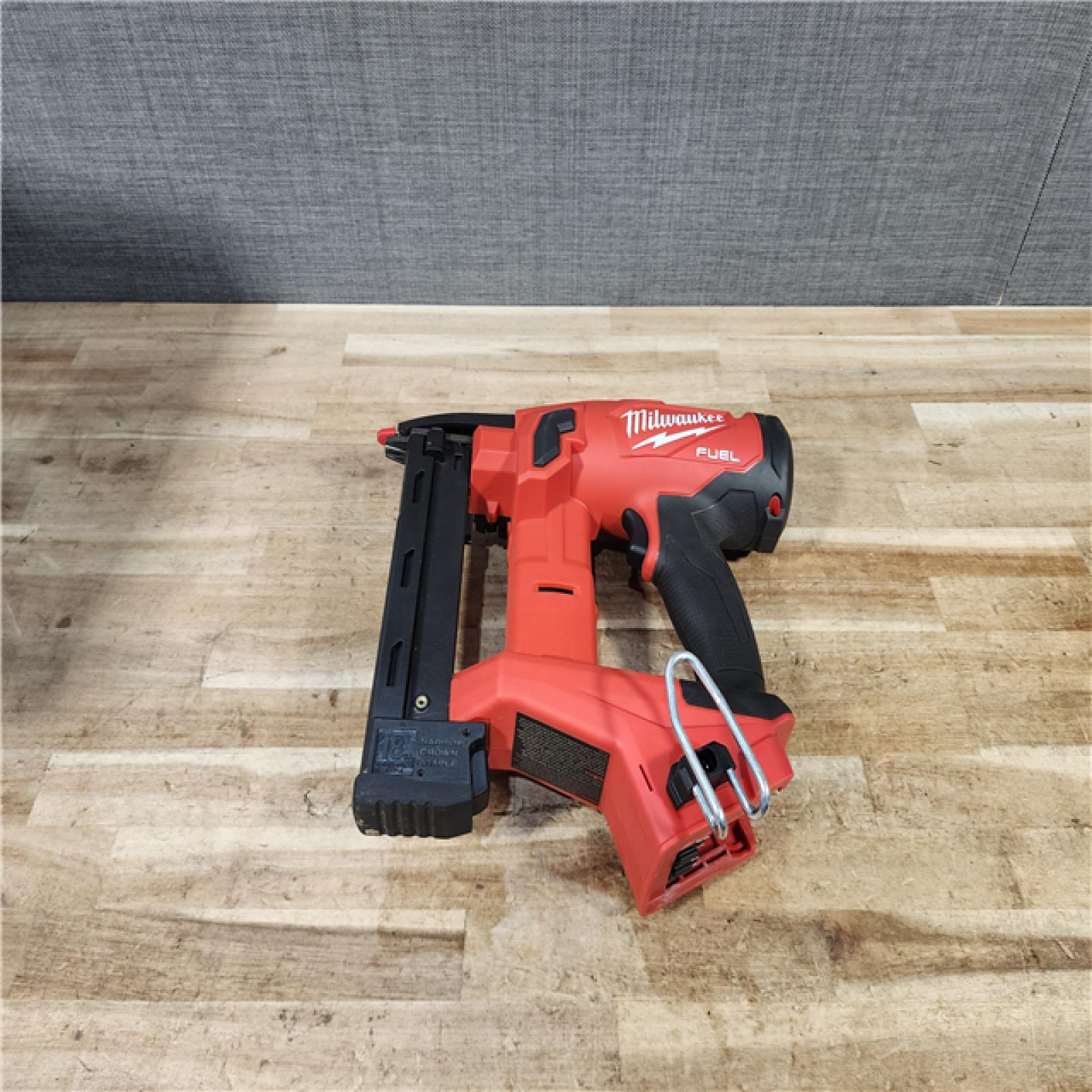 HOUSTON LOCATION - AS - IS Milwaukee FUEL 18-Volt Lithium-Ion Brushless Cordless 18-Gauge 1/4 in. Narrow Crown Stapler (Tool-Only)