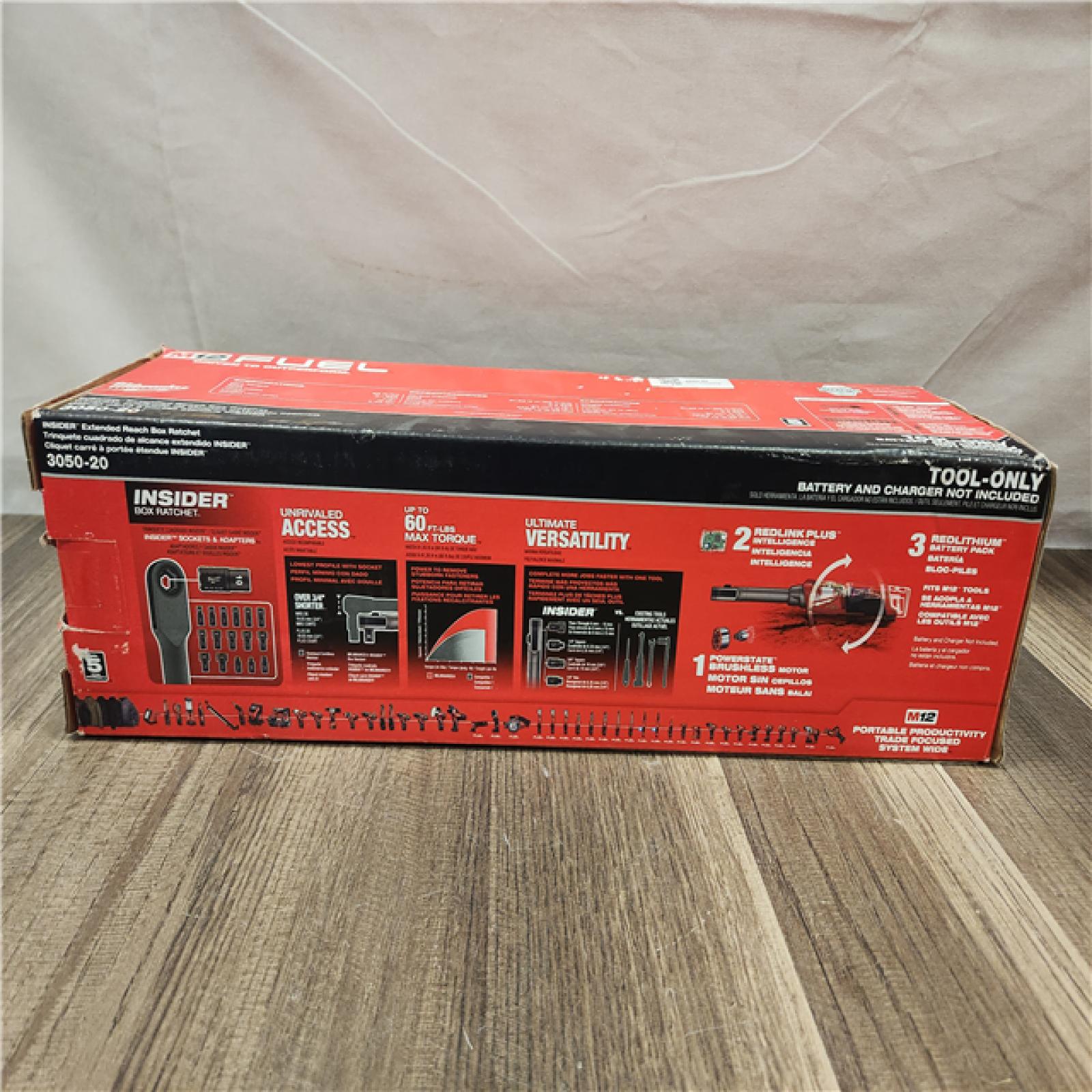 NEW- Milwaukee M12 FUEL INSIDER Extended Reach Box Ratchet (Tool-Only)