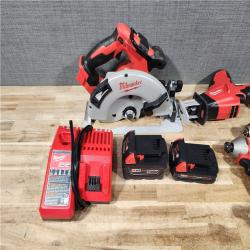 HOUSTON LOCATION - AS - IS Milwaukee 18-Volt Lithium-Ion Brushless Cordless (4-Tool) Combo Kit