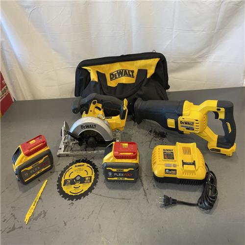 AS-IS - DeWalt FLEXVOLT 60V MAX Cordless Brushless Reciprocating Saw and 20V 6-1/2 in. Circular Saw Kit