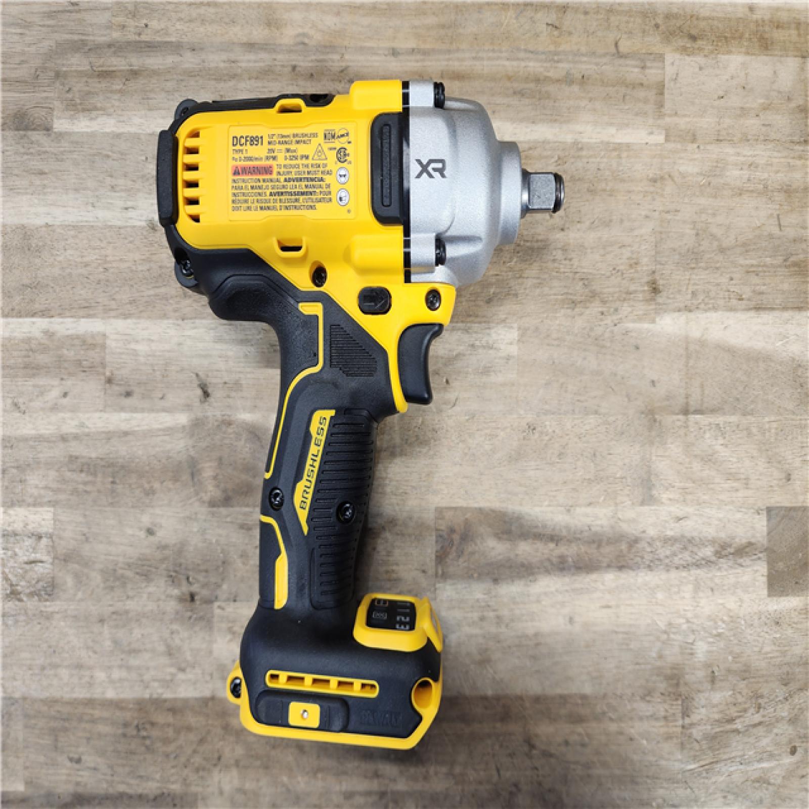 HOUSTON LOCATION - AS-IS (APPEARS LIKE NEW) DeWalt 20V MAX 1/2 in. Cordless Brushless Mid-Range Impact Wrench (TOOL ONLY)