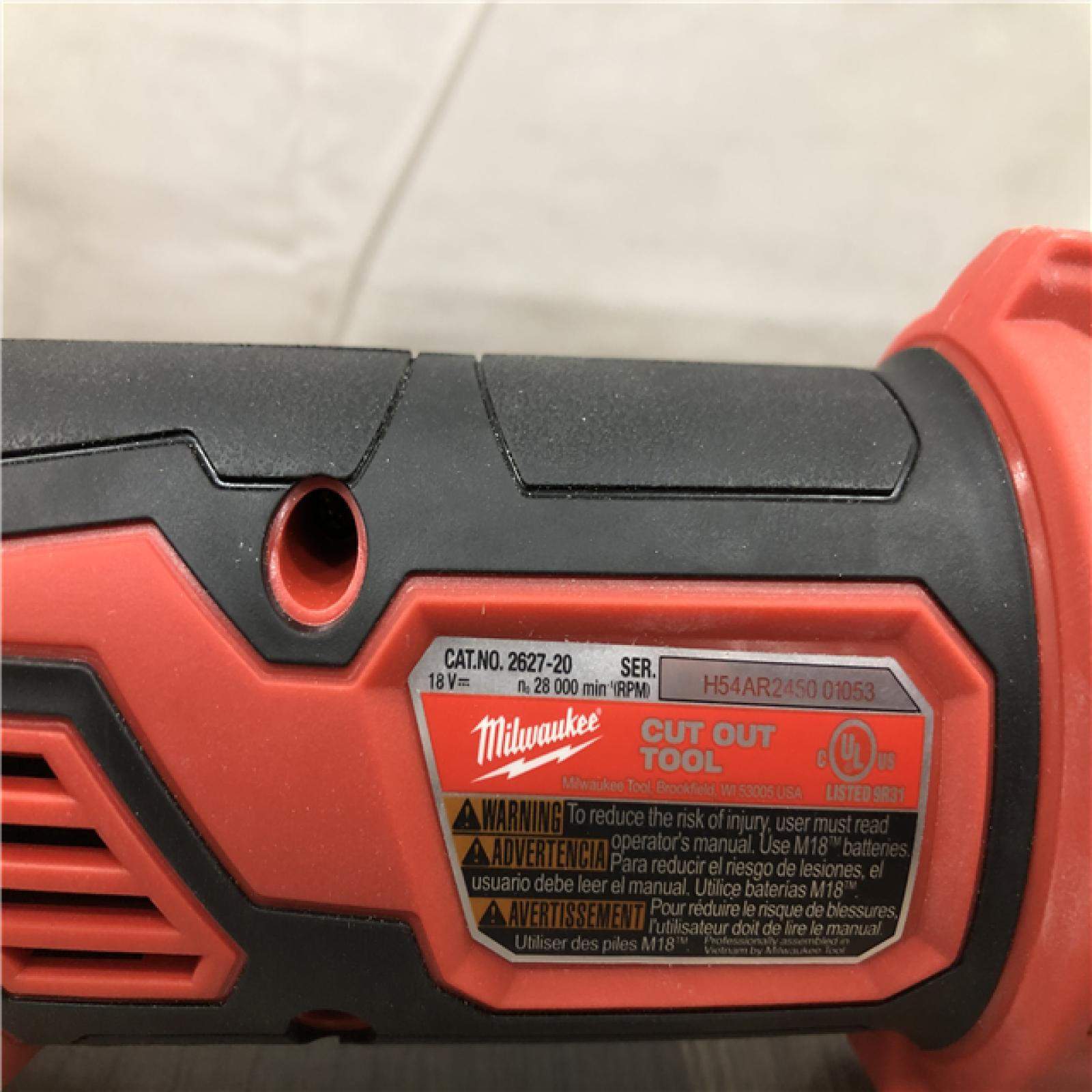 AS-IS Milwaukee 18V Lithium-Ion Cordless Drywall Cut Out Rotary Tool (Tool-Only)