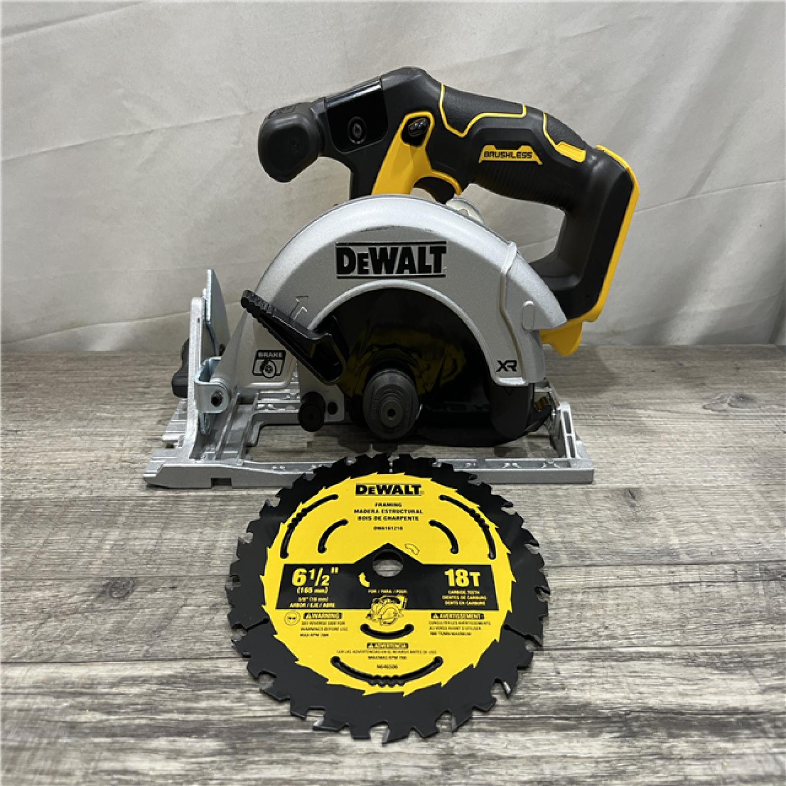 AS-IS DEWALT 20V MAX Cordless Brushless 6-1/2 in. Sidewinder Style Circular Saw (Tool Only)
