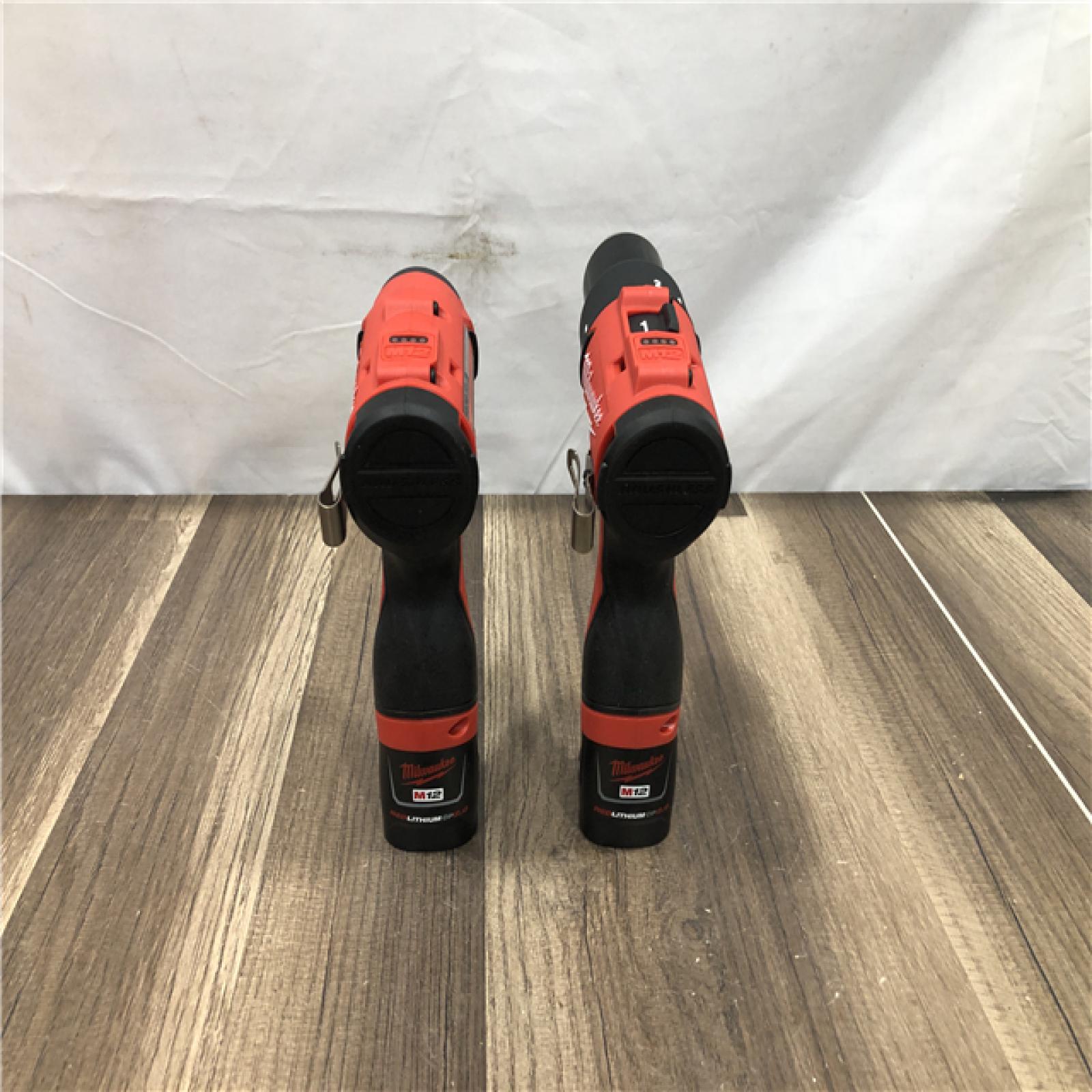 AS-IS Milwaukee 12-Volt Lithium-Ion Brushless Cordless Subcompact Drill and Impact Driver Combo Kit