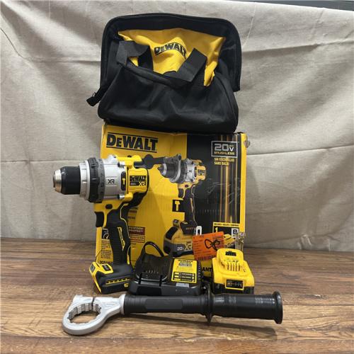 AS-IS DEWALT 20V XR Lithium-Ion Cordless Hammer Drill Kit with 8.0 Ah Battery, Charger and Kit Bag
