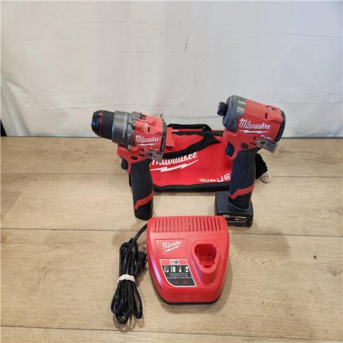 AS-IS- Milwaukee 12V Brushless Hammer Drill and Impact Driver Combo Kit