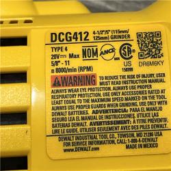 AS-IS DEWALT 20V MAX Cordless 4.5 in. - 5 in. Angle Grinder (Tool Only)