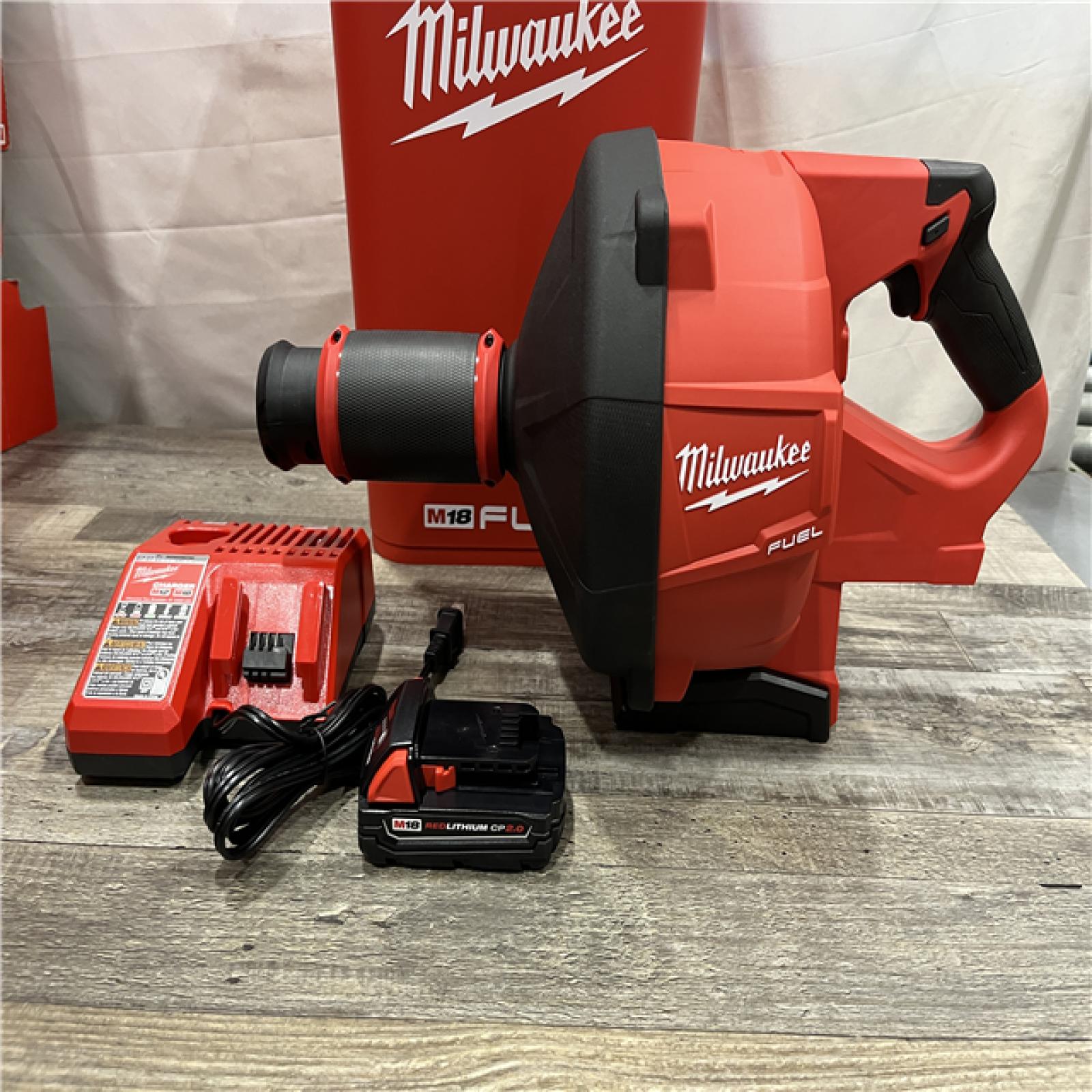 AS-IS Milwaukee FUEL 18-Volt Lithium-Iron Cordless Plumbing Drain Snake Auger Kit