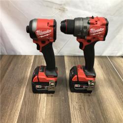 AS-IS Milwaukee FUEL 18V Lithium-Ion Brushless Cordless Hammer Drill and Impact Driver Combo Kit