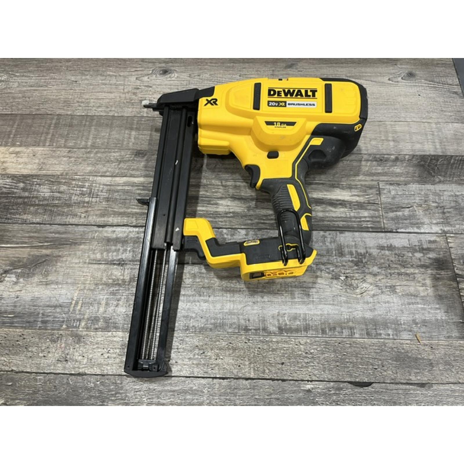 AS-IS DEWALT Cordless 18-Gauge Narrow Crown Stapler (Tool Only)