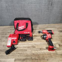 HOUSTON LOCATION - AS-IS MILWAUKEE 2 TOOL COMBO KIT W/ (2) BATTERY & CHARGER