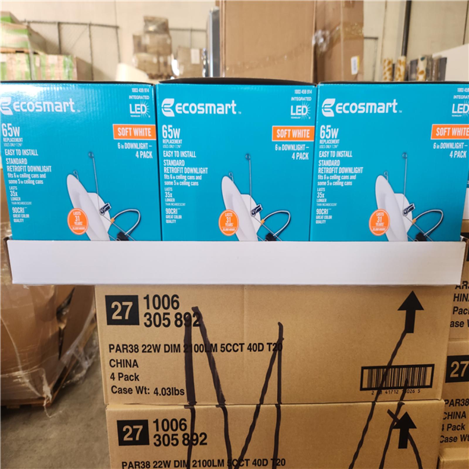 Phoenix NEW EcoSmart Retro Fit Down Lights and Light Bulbs Pallet (50 Boxes)
