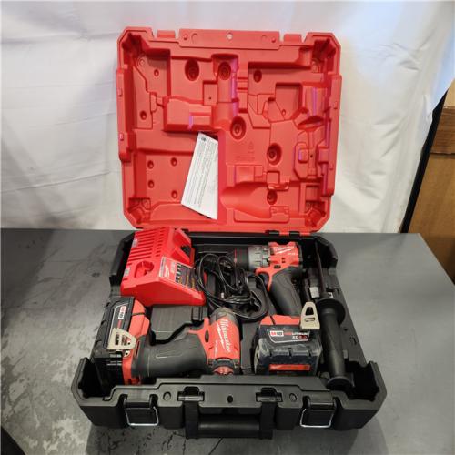 AS-IS- Milwaukee FUEL 18V Lithium-Ion Brushless Cordless Hammer Drill and Impact Driver Combo Kit