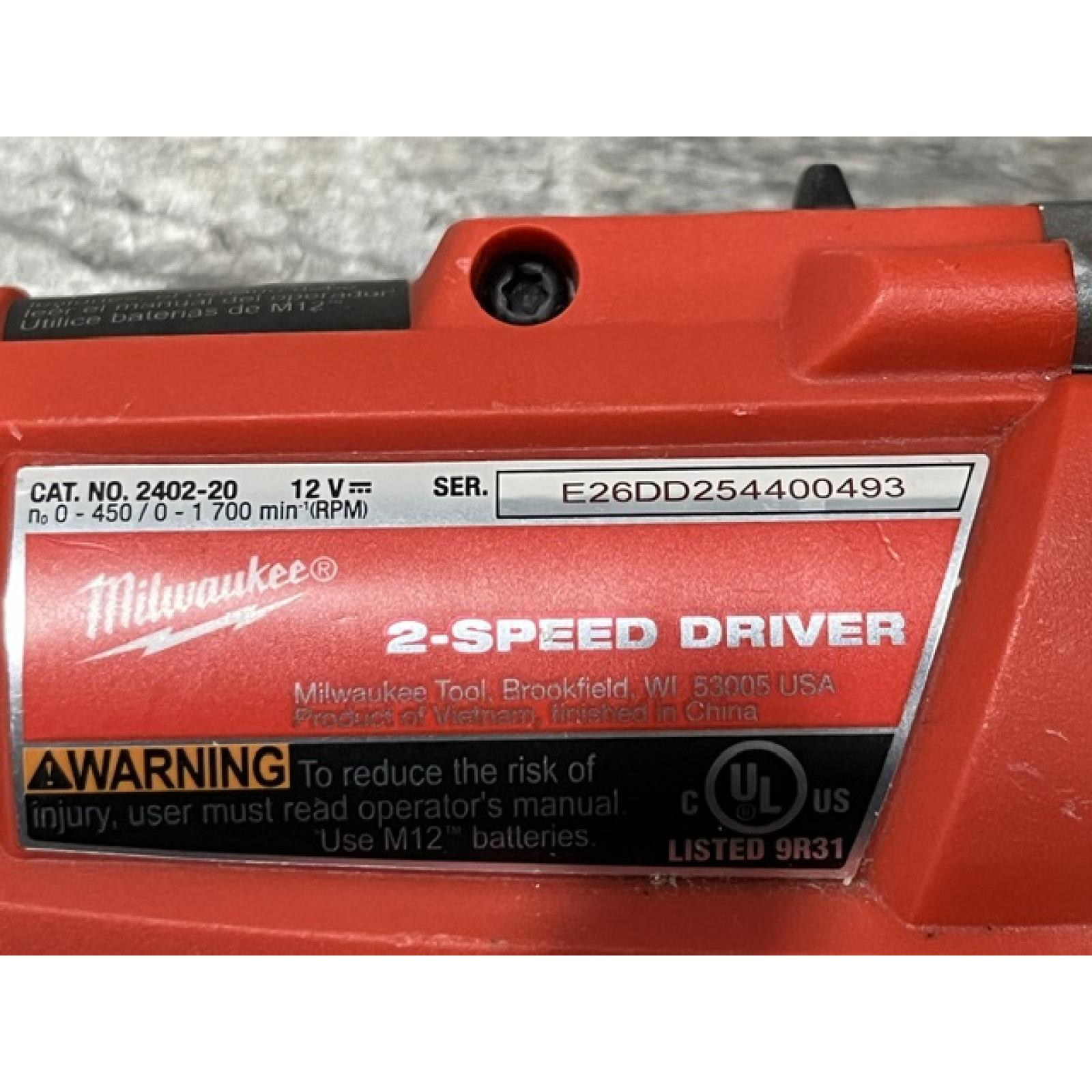 AS-IS Milwaukee FUEL 12-Volt Lithium-Ion Brushless Cordless 1/4 in. Hex 2-Speed Screwdriver Kit