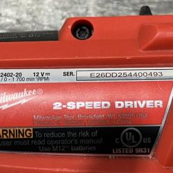 AS-IS Milwaukee FUEL 12-Volt Lithium-Ion Brushless Cordless 1/4 in. Hex 2-Speed Screwdriver Kit