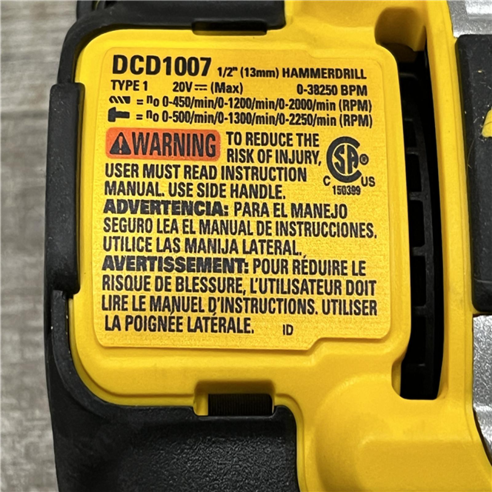AS-IS DEWALT 20V MAX Brushless Cordless 1/2 3-Speed Hammer Drill (Tool-Only)
