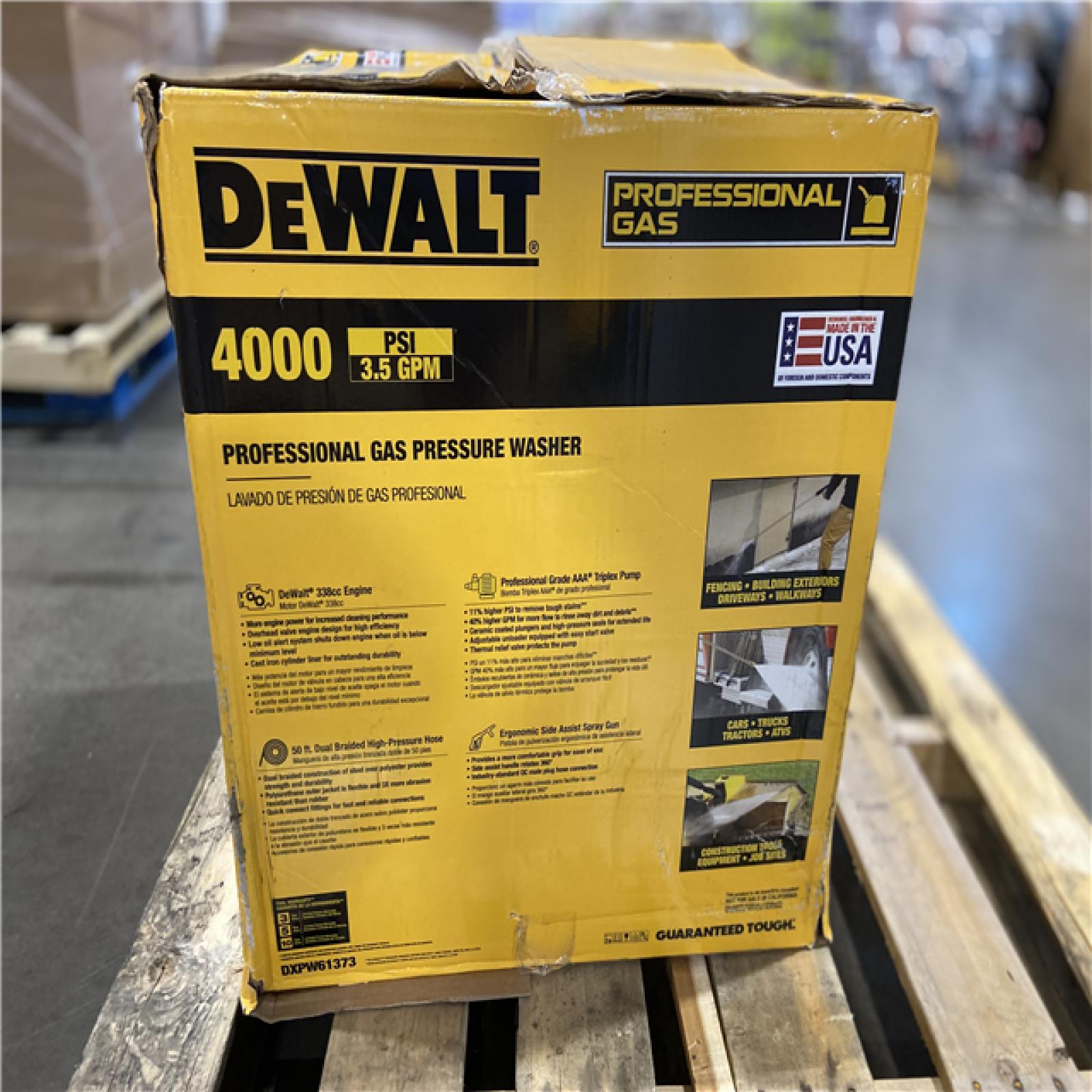 DALLAS LOCATION - DEWALT 4000 PSI 3.5 GPM Cold Water Gas Pressure Washer with DeWalt 338cc Engine