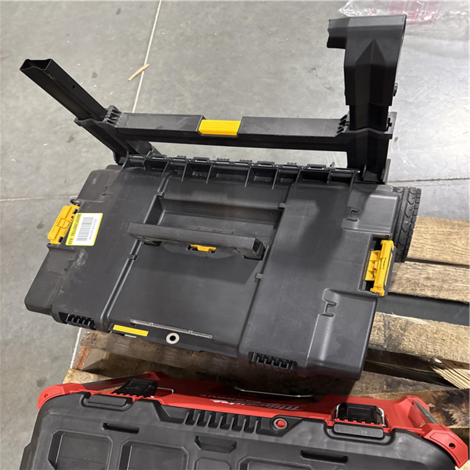 California AS-IS Milwakuee and DeWalt Tool Pallet  Includes Milwaukee & Dewalt Rolling Tool Box (DeWalt Box has broken handle)