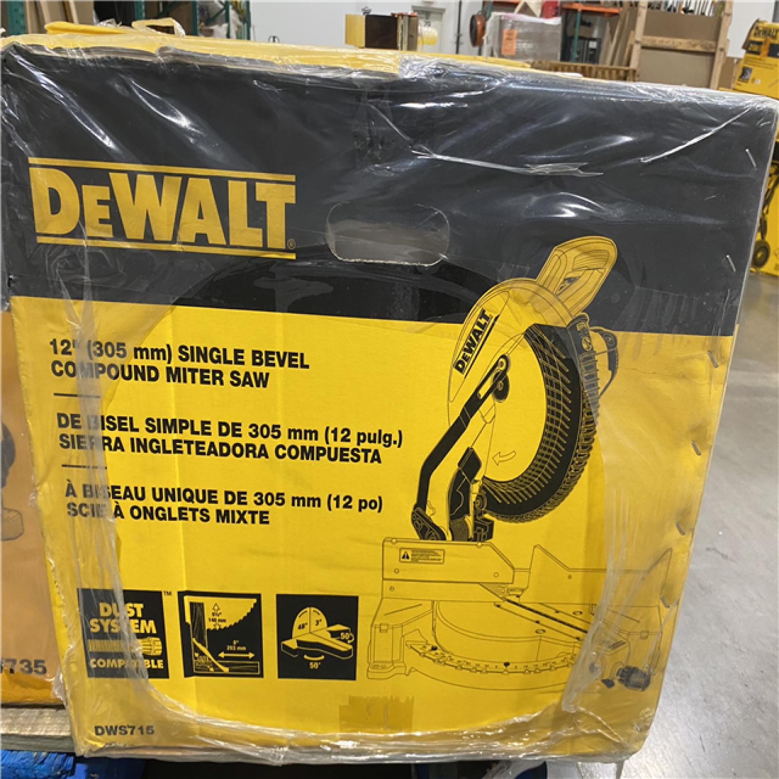 NEW-NDeWalt 15 Amp Corded 12 in. Single Bevel Compound Miter Saw