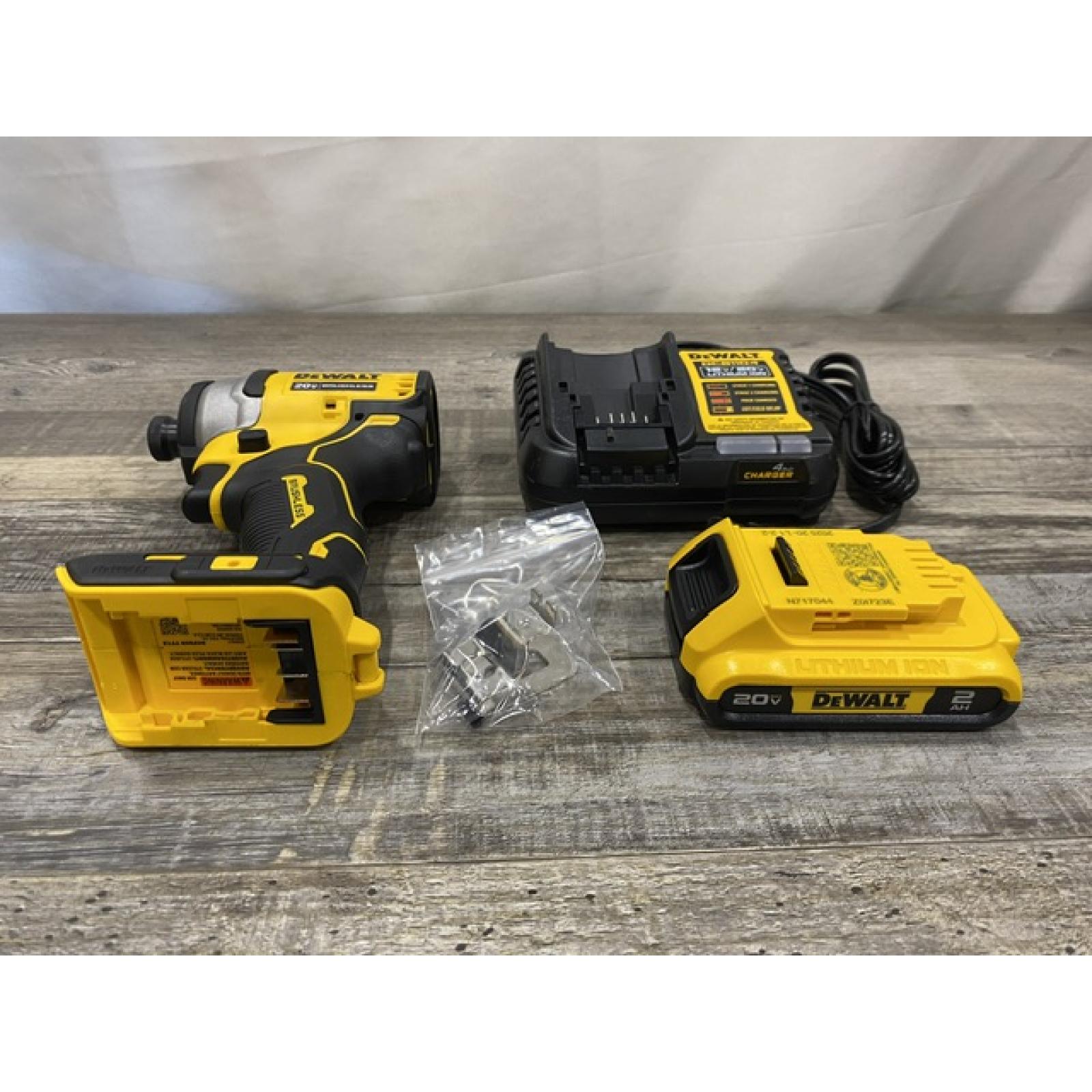 AS-IS DEWALT Atomic 20V Max Lithium-Ion Brushless Cordless Compact 1/4 in. Impact Driver Kit